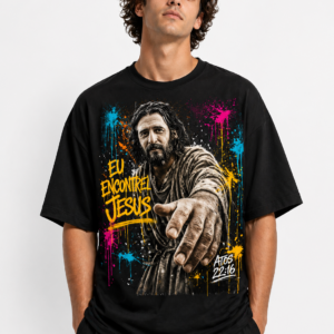 Camisa 100% algodão Penteado - Eu encontrei Jesus (cópia) (cópia)