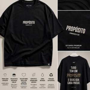 Camiseta Oversized Propósito – Preto (cópia)