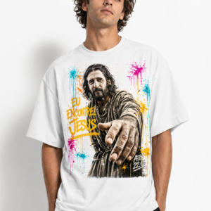 Camisa 100% algodão Penteado - Eu encontrei Jesus (cópia)